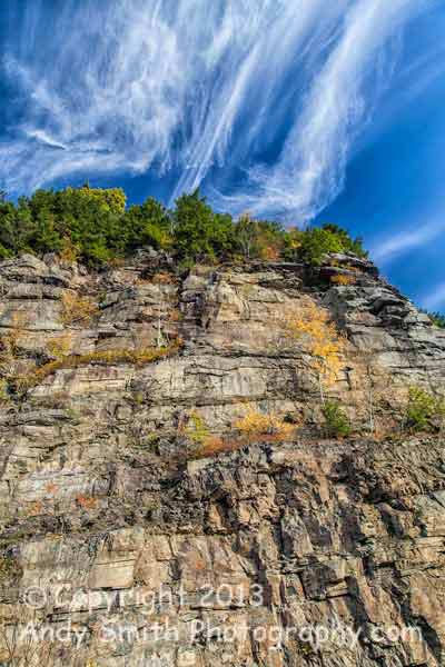 Cliff above the Hawk's Nest on a Fall Day